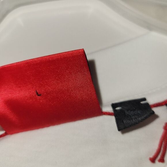 HUGO BOSS UNITY COTTON-JERSEY T-SHIRT WITH DOODLE MOTIFS LARGE NWT - Picture 5 of 9